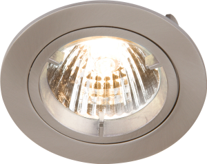 IP20 230V/12V GU10/MR16 Brushed Chrome Recessed Fixed Twist & Lock Downlight