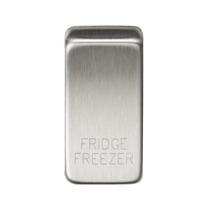 Switch cover "marked FRIDGE/FREEZER" - brushed chrome