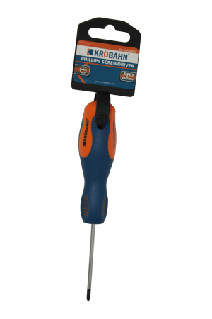 Krobahn PH0 x 60mm Phillips Screwdriver Magnetic Tip Rubber Handle, KB-SDPH0060