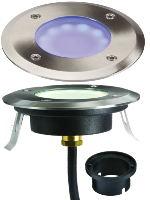 230V IP65 1.2W Blue LED Ground / Deck Light