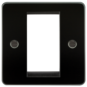 Knightsbridge FP1GGM Flat Plate 1 Gang Modular Faceplate - Gunmetal