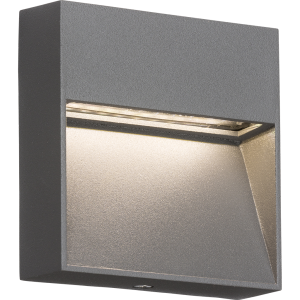 230V IP44 2W LED Square Wall/Guide light - Grey