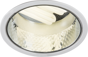 Recessed 225mm Twin PL Downlight 2x18W (cut out 205mm) with Gearbox and Ballast and 200mm Flex