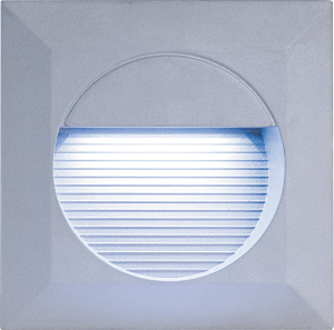 IP44 14 x White LED Grey Aluminium Square Recessed Wall Light