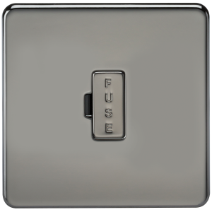 Screwless 13A Fused Spur Unit - Black Nickel