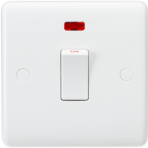 Curved Edge 20A DP Switch with Neon