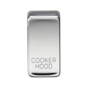Switch cover "marked COOKER HOOD" - polished chrome