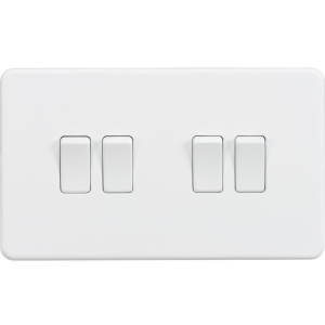 Screwless 10A 4G 2-Way Switch - Matt White