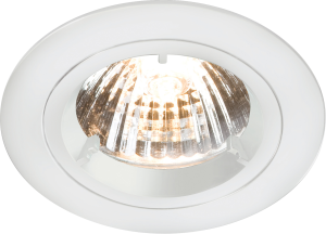 IP20 230V/12V GU10/MR16 White Recessed Fixed Twist & Lock Downlight