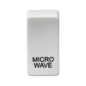 Switch cover "marked MICROWAVE" - white