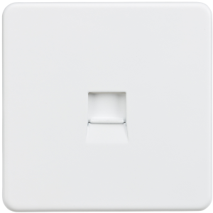 Screwless Telephone Master Socket - Matt White