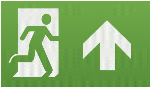 Running Man Legend (kit of 2) with Upward Facing Arrow for EMEXIT /EMLREC/EMLSUS