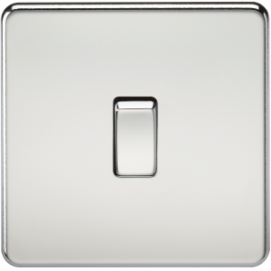 Screwless 10A 1G 2-Way Switch - Polished Chrome