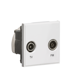 Diplexed TV /FM DAB Outlet Module 50 x 50mm - White