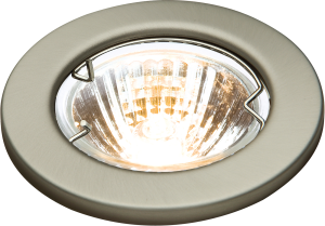 L02CBR1 IP20 12V 50 Watt Max Low Voltage Brushed Chrome Downlight with Bridge