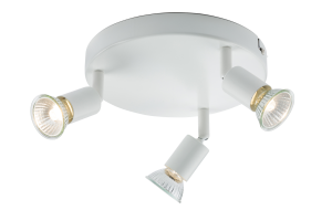 230V GU10 Triple Spotlight - White