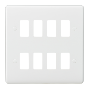 Curved edge 8G grid faceplate