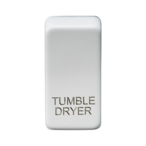 Switch cover "marked TUMBLE DRYER" - matt white