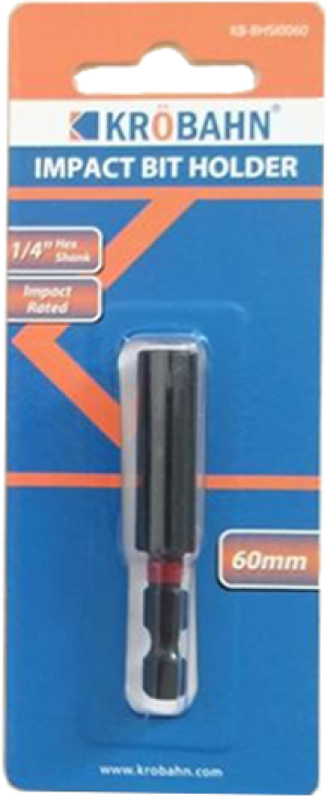 Krobahn 60mm Magnetic Impact Rated Bit Holder 1/4" Hex Shank Stainless Steel