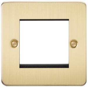 Flat Plate 2G modular faceplate - brushed brass