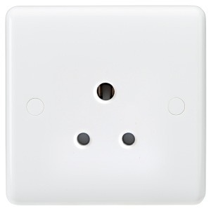 Curved Edge 5A Unswitched Round Pin Socket