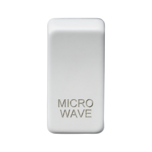 Switch cover "marked MICROWAVE" - matt white