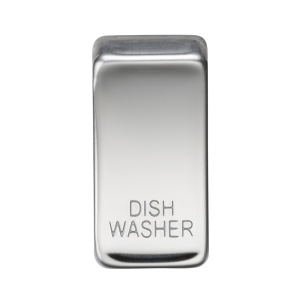 Switch cover "marked DISHWASHER" - polished chrome