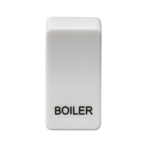 Switch cover "marked BOILER" - white