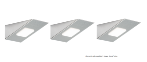 12V DC 3W LED Rectangular Under Cabinet Light Satin Chrome