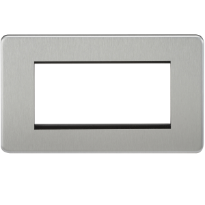 Screwless 4G Modular Faceplate - Brushed Chrome