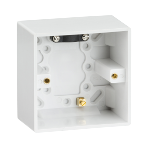 Single 47mm Pattress Box with Earth Terminal