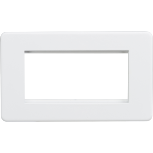 Screwless 4G Modular Faceplate - Matt White