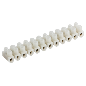 15A 12-Way Terminal Block (PA66) - Natural Colour