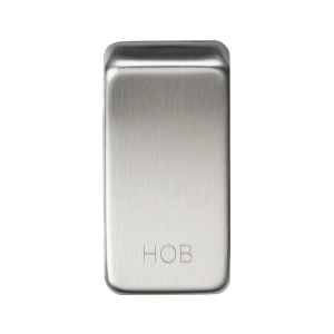 Switch cover "marked HOB" - brushed chrome