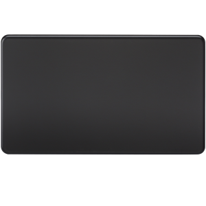 Screwless 2G Blanking Plate - Matt Black