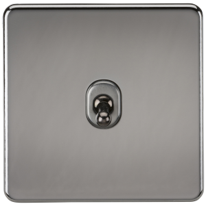 Screwless 10A 1G 2-Way Toggle Switch - Black Nickel