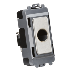 Flex outlet module (up to 10mm) - brushed chrome