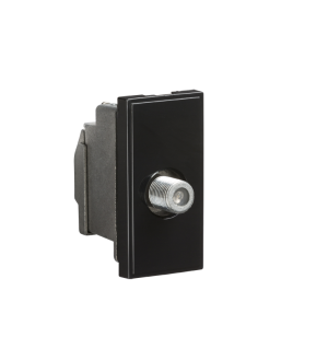 Screened SAT TV Outlet Module 25 x 50mm - Black