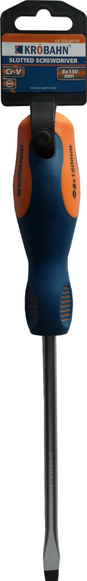 Krobahn Slotted Screwdriver 8mm X 150mm Magnetic Tip Flat-Head Screwdriver, KB-SDSL80150