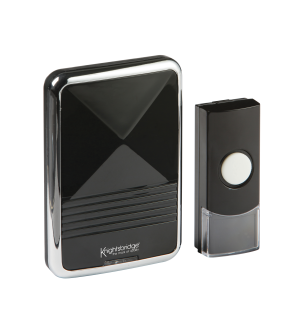 Black Wireless Plug-in Door Chime (80m range)