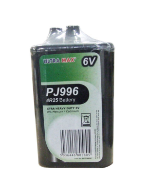 ULTRA MAX PJ996UMX PJ996 4R25 6 Volt Lantern Battery shrink of 1