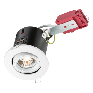 230V IP20 50W GU10 IC Fire-Rated Tilt Downlight White