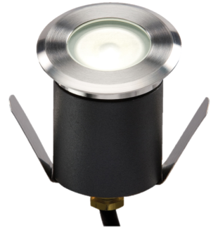230V IP65 1W 4000K High Output LED White Mini Ground Light comes with cable. Non-Dimmable