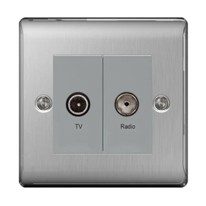 2G Tv/Fm Diplexed Satin Chrome T03.924.W-DIP