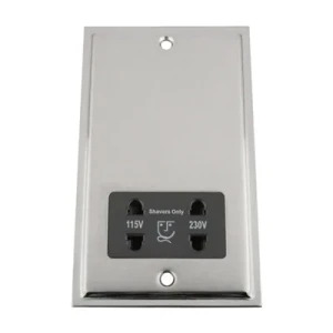 Shaver Socket Satin Chorme R03.895.BK
