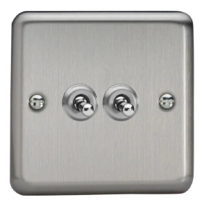 2G 2 Way Toggle (Mk) Satin Chrome T03.3410.SC