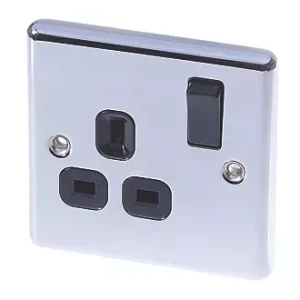 1 Gang Speaker Socket Polished Chrome R02.827.BK