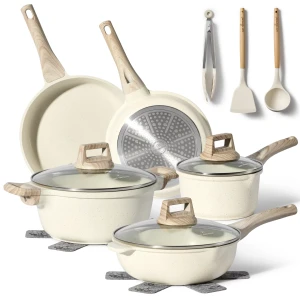 EngrosPris.no Just Perfecto 13-Delt Nonstick Granite Grytesett – Beige