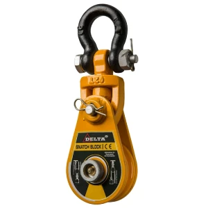 Zblocze linowe z szeklą DELTA, 25-29 mm, 20 ton