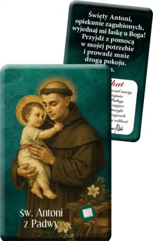 Karta św. Antoni  z relikwiami III stopnia.